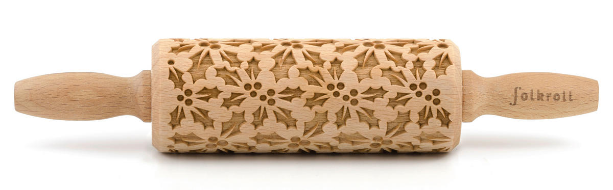 MOTIV-TEIGROLLE - Naturfarben, Basics, Holz (23/4,5/4,5cm) - Folkroll