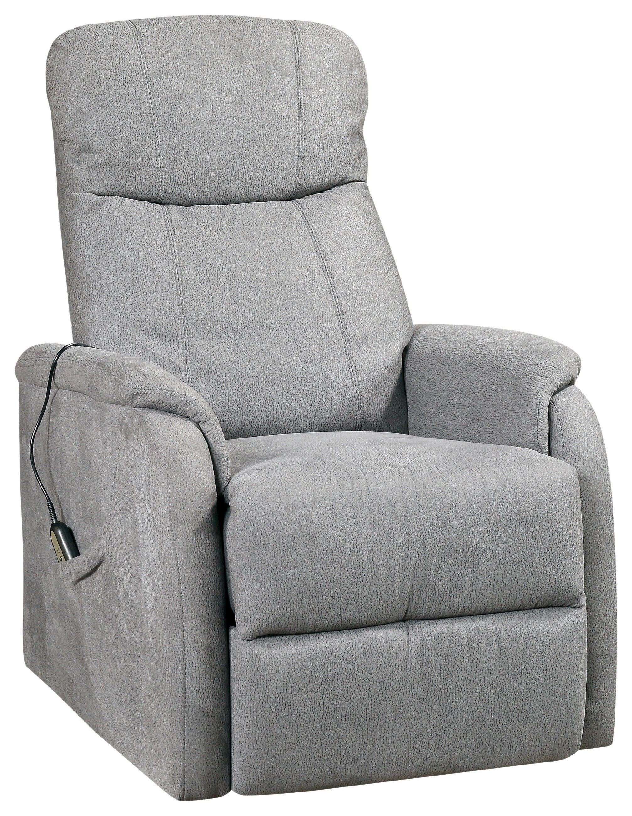 RELAKS FOTELJA metal, plastika, tekstil  siva   - siva/boje kroma, Design, metal/tekstil (73/110/94cm) - Cantus