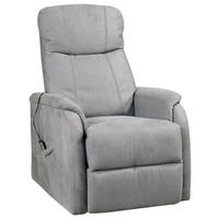 FOTELJA ZA OPUŠTANJE 73/110/94 cm , siva  - boja hroma/siva, Dizajnerski, metal/tekstil (73/110/94cm) - Cantus