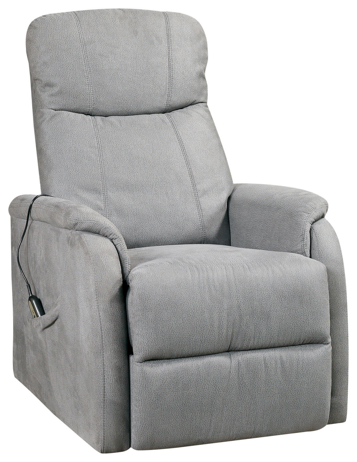 FOTELJA ZA OPUŠTANJE 73/110/94 cm , siva  - boja hroma/siva, Dizajnerski, metal/tekstil (73/110/94cm) - Cantus