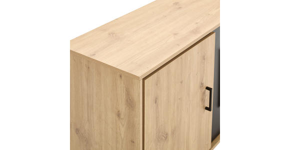 SIDEBOARD in 160/78/40 cm - Eichefarben/Schwarz, LIFESTYLE, Holzwerkstoff/Metall (160/78/40cm) - Xora
