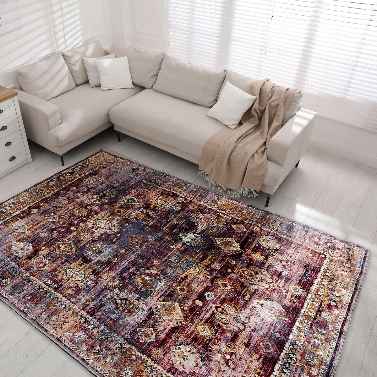 FLACHWEBETEPPICH 160/230 cm Piper Multicolor rechteckig  - Multicolor, Basics, Textil (160/230cm) - Astra