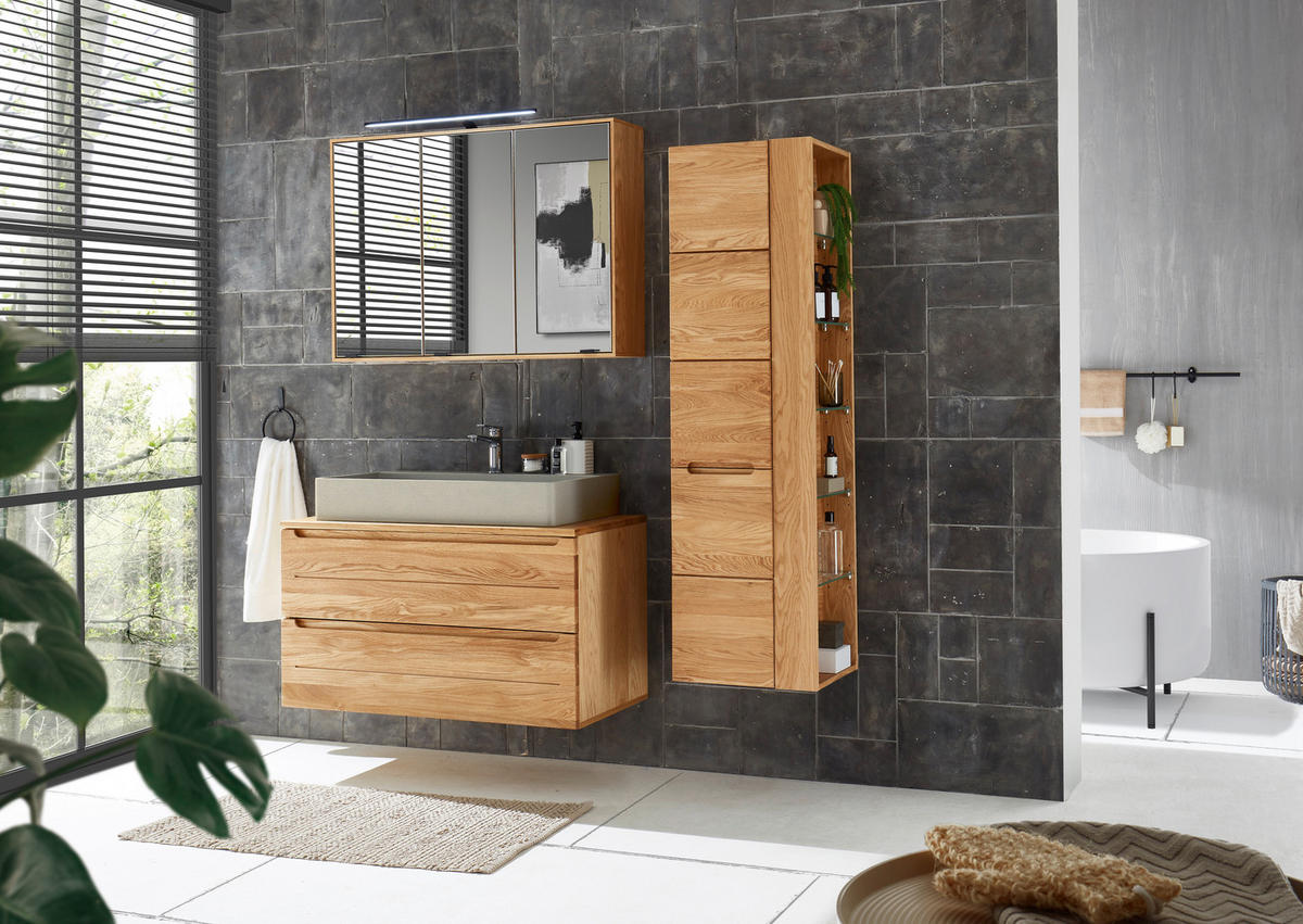 WASCHTISCH-ABDECKPLATTE 80/2/46,2 cm  - Eichefarben, KONVENTIONELL, Holz (80/2/46,2cm) - Linea Natura