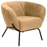 COCKTAILSESSEL - Goldfarben/Schwarz, Design, Textil/Metall (79/71/74cm) - Lomoco