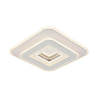 LED-DECKENLEUCHTE Levels 35/35/6 cm   - Chromfarben/Weiß, Basics, Kunststoff/Metall (35/35/6cm) - Novel