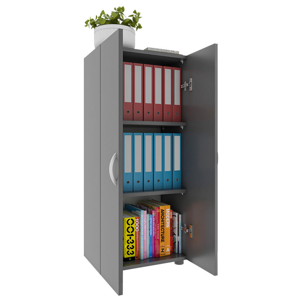 Thumbnail - Mid.you Aktenschrank, Anthrazit, Holzwerkstoff, 2 Fächer, 49x108x34 cm, in verschiedenen Größen erhältlich, Holzdekoren ...
