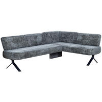 ECKBANK 248/176 cm Webstoff Grün   - Schwarz/Grün, MODERN, Textil/Metall (248/176cm) - Livetastic