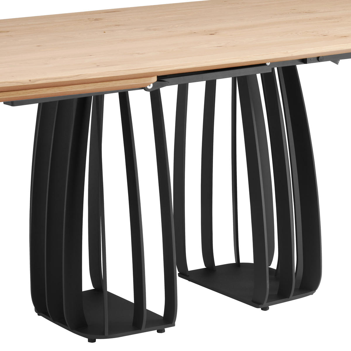 ESSTISCH 160/100/76 cm Echtholz  Holz, Metall in verschiedenen Größen erhältlich, in verschiedenen Holzarten erhältlich, in verschiedenen Holzdekoren erhältlich bootsförmig Anthrazit, Wildeiche  - Wildeiche/Anthrazit, Design, Holz/Metall (160/100/76cm) - Venjakob