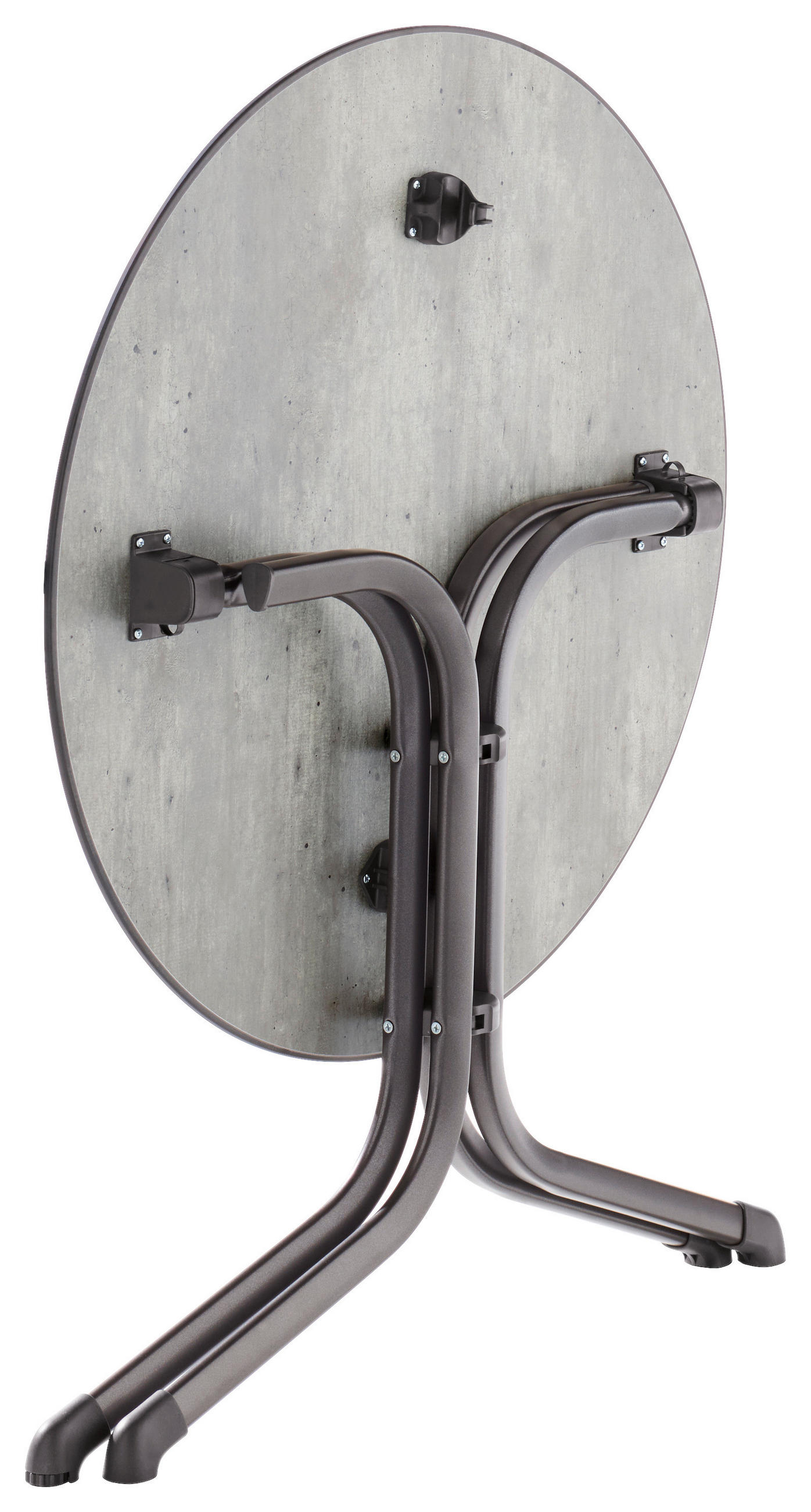 GARTENKLAPPTISCH 85/85/73 cm Metall, Kunststoff rund  - Silberfarben/Grau, Basics, Kunststoff/Metall (85/85/73cm) - Sieger
