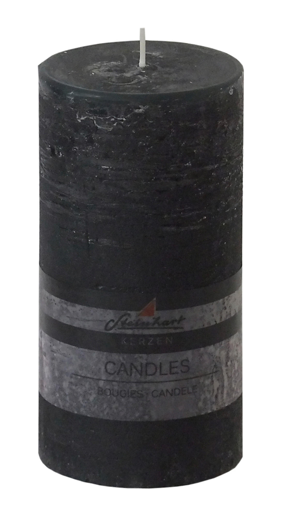 STUMPENKERZE 7,8/15 cm  - Anthrazit, Basics (7,8/15cm)