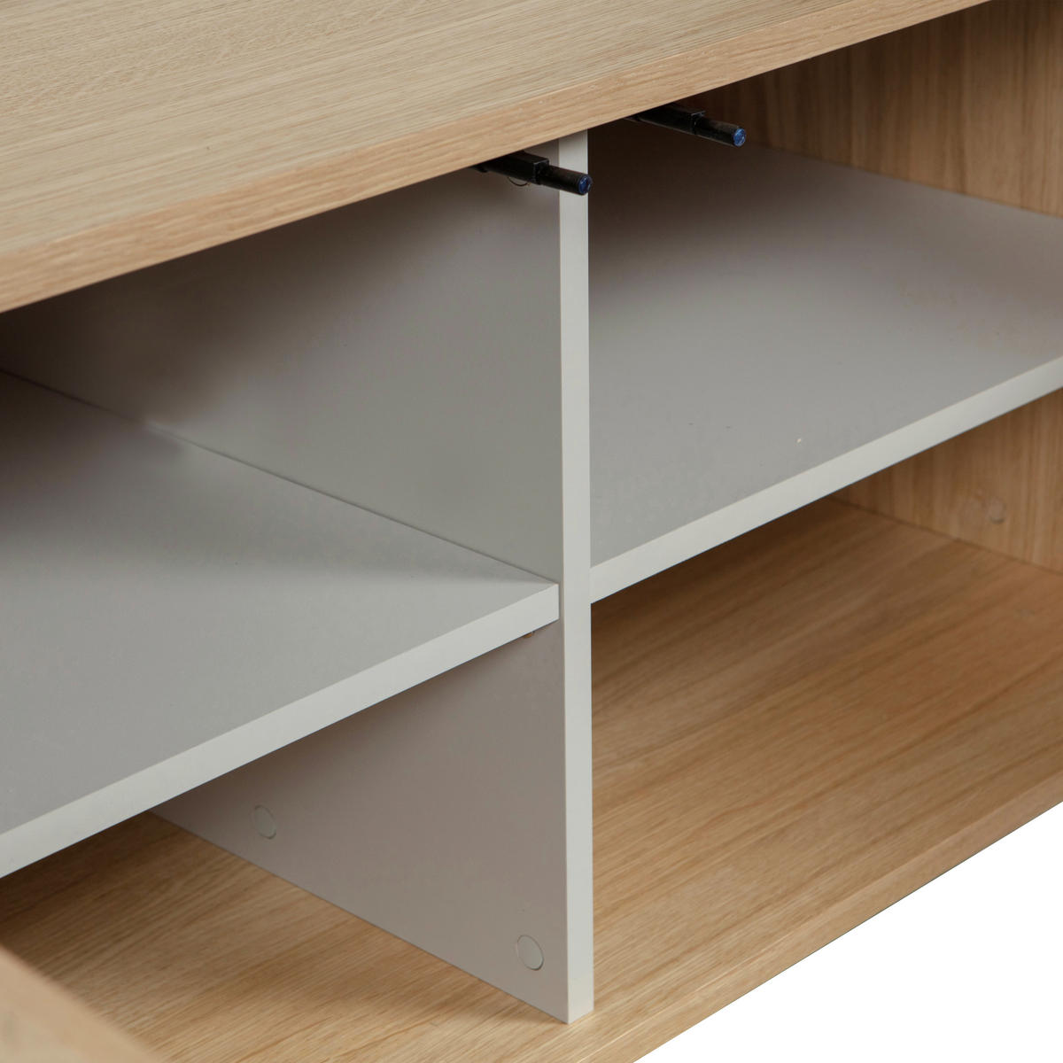 LOWBOARD Gravure 100/56/44 cm   - Schwarz/Naturfarben, Design, Holz/Metall (100/56/44cm) - Livetastic