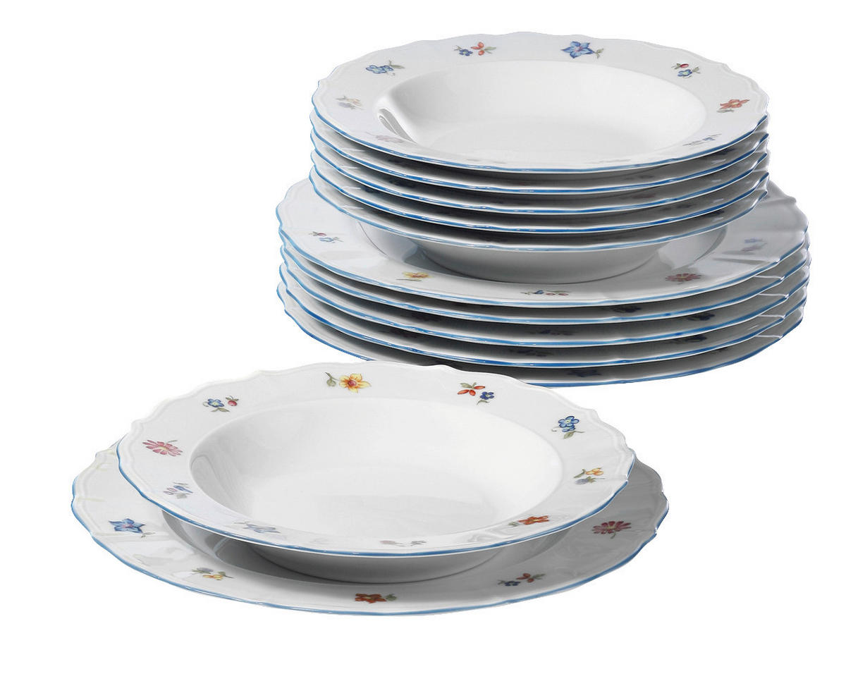 Sonate Porcelán 12 részes  - színes/fehér, Romantik / Landhaus, kerámia (26/26/15cm) - Seltmann Weiden