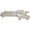 ECKSOFA Echtleder Greige  - Greige/Anthrazit, Design, Leder/Metall (290/230cm) - Johann Jakob