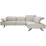 ECKSOFA in Echtleder Greige  290/230 cm  - Greige/Anthrazit, Design, Leder/Metall (290/230cm) - Johann Jakob