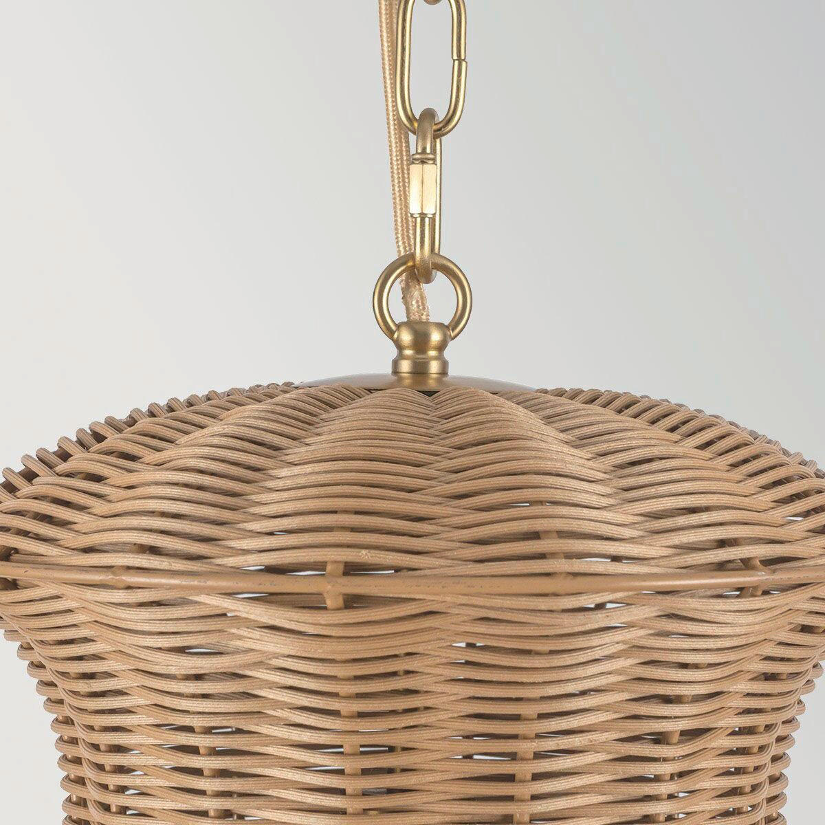 HÄNGELEUCHTE Alora Mood 40,6/28,5 cm  - Goldfarben, Design, Holz/Metall (40,6/28,5cm) - Elstead Lighting