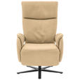 RELAXSESSEL in Textil Beige  - Beige/Schwarz, Design, Textil/Metall (70/117/85cm) - Dieter Knoll