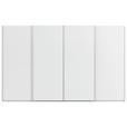 SCHWEBETÜRENSCHRANK  in Weiß  - Alufarben/Weiß, Basics, Holzwerkstoff/Metall (360/223/68cm) - Novel