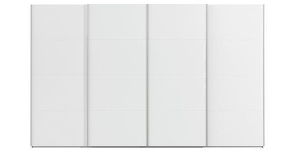 SCHWEBETÜRENSCHRANK  in Weiß  - Alufarben/Weiß, Basics, Holzwerkstoff/Metall (360/223/68cm) - Novel