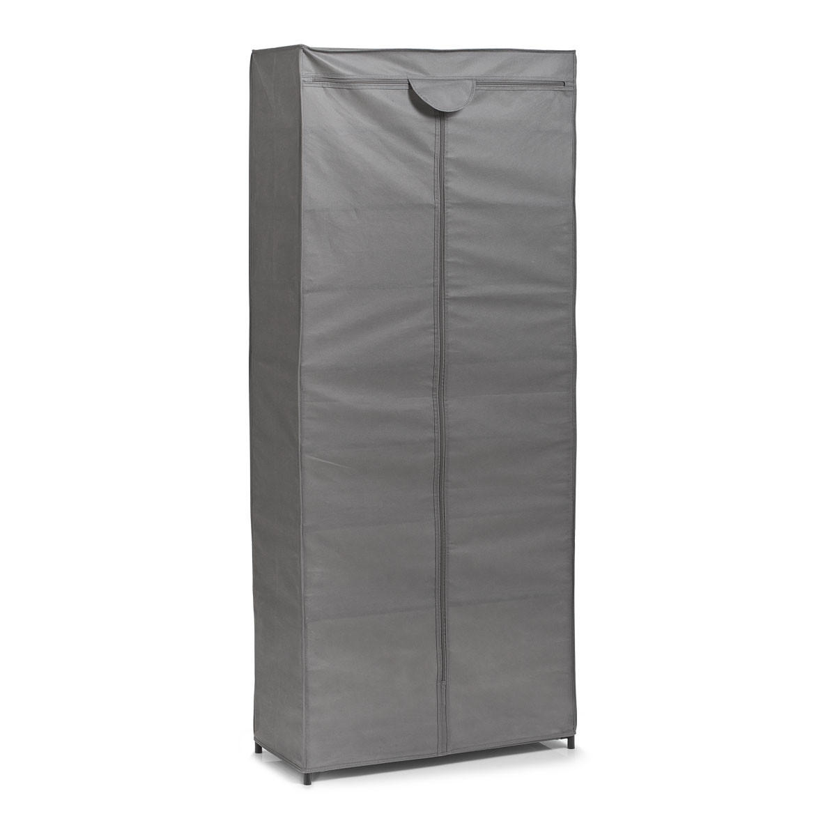 SCHUHSCHRANK - Grau, Basics, Textil/Metall (66/156/30cm) - Zeller Present