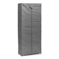 SCHUHSCHRANK - Grau, Basics, Textil/Metall (66/156/30cm) - Zeller Present