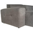 ECKSOFA Dunkelgrau Webstoff  - Dunkelgrau/Schwarz, KONVENTIONELL, Kunststoff/Textil (301/160cm) - Carryhome