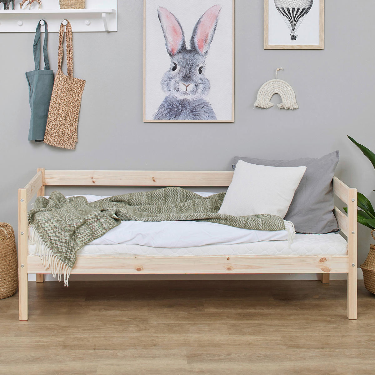 KINDER-/JUNIORBETT 70/160 cm  in Naturfarben  - Naturfarben/Kieferfarben, MODERN, Holz (70/160cm) - MID.YOU