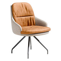 ARMLEHNSTUHL  Beinauswahl, Sitzfläche 360° drehbar, Stoff-/Lederauswahl Velours  Naturfarben, Rostfarben  - Rostfarben/Schwarz, Design, Textil/Metall (60/86/66cm) - Dieter Knoll