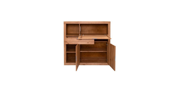 HIGHBOARD 132/126/42 cm  - Wildeiche/Alufarben, Natur, Holz (132/126/42cm) - Carryhome