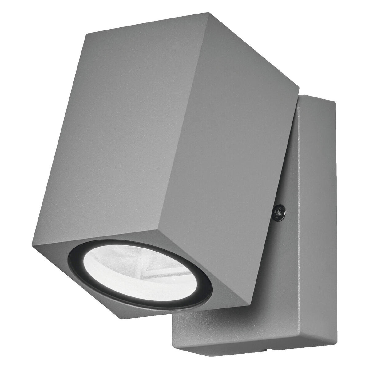 AUßENWANDLEUCHTE 6,6/9,3/10 cm   - Silberfarben, Basics, Metall (6,6/9,3/10cm) - Osram