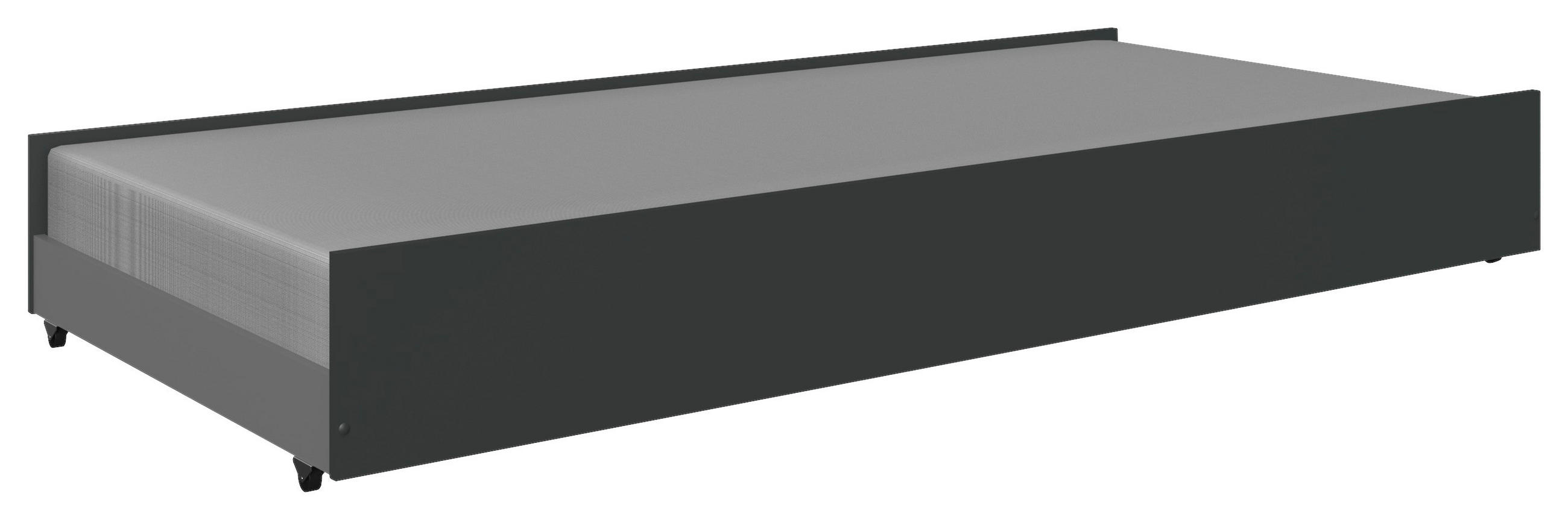 BETTKASTEN Graphitfarben, Weiß  - Graphitfarben/Weiß, KONVENTIONELL, Holzwerkstoff (94/27/199cm) - Boxxx