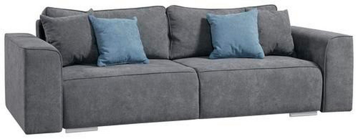 TROSED siva  - siva/boja nikla, Moderno, tekstil (252/85/107cm) - Hom`in