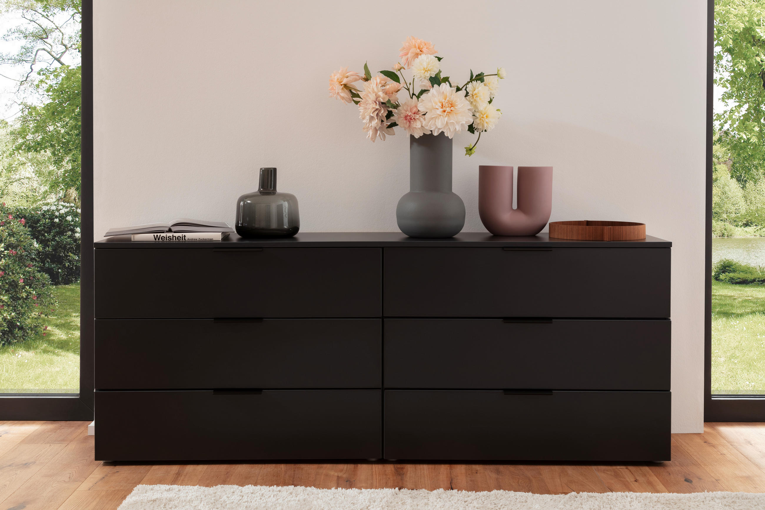 SIDEBOARD Anthrazit  200/77/45 cm  - Anthrazit/Schwarz, Design, Holzwerkstoff/Kunststoff (200/77/45cm) - Moderano