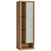 HÄNGEVITRINE Weiss, Eiche Artisan  40/129/32 cm  - Weiss/Eiche Artisan, Design, Glas/Holzwerkstoff (40/129/32cm) - Stylife