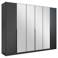 DREHTÜRENSCHRANK 271/210/54 cm,  in Grau, 6-türig  - Grau, MODERN, Holzwerkstoff/Metall (271/210/54cm) - Rauch Möbel