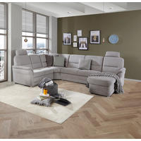 WOHNLANDSCHAFT Silberfarben  - Silberfarben, Modern, Holz/Holzwerkstoff (228/310/160cm) - Livetastic