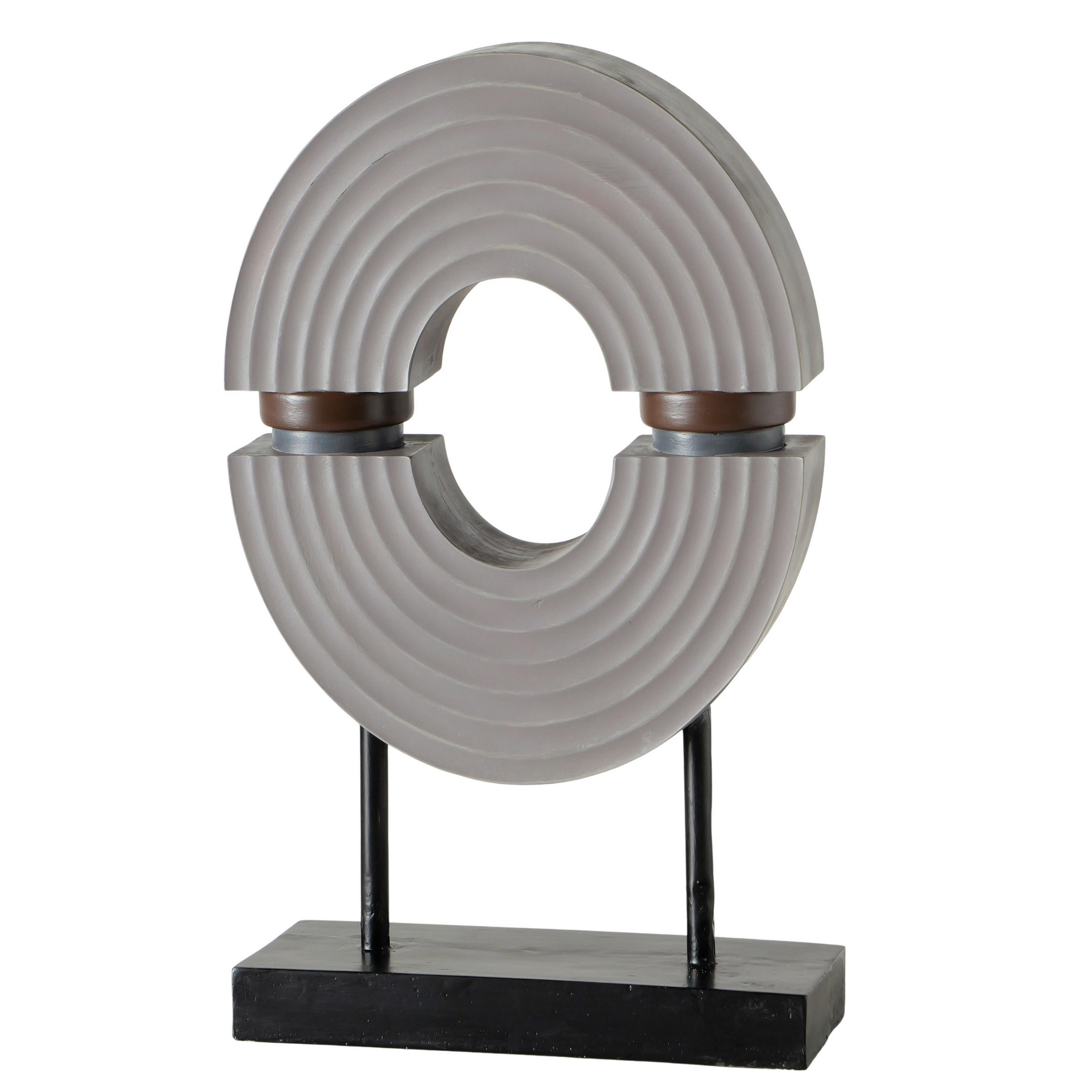 SKULPTUR - Grau, Basics, Kunststoff (24/10/40cm) - Boltze Home