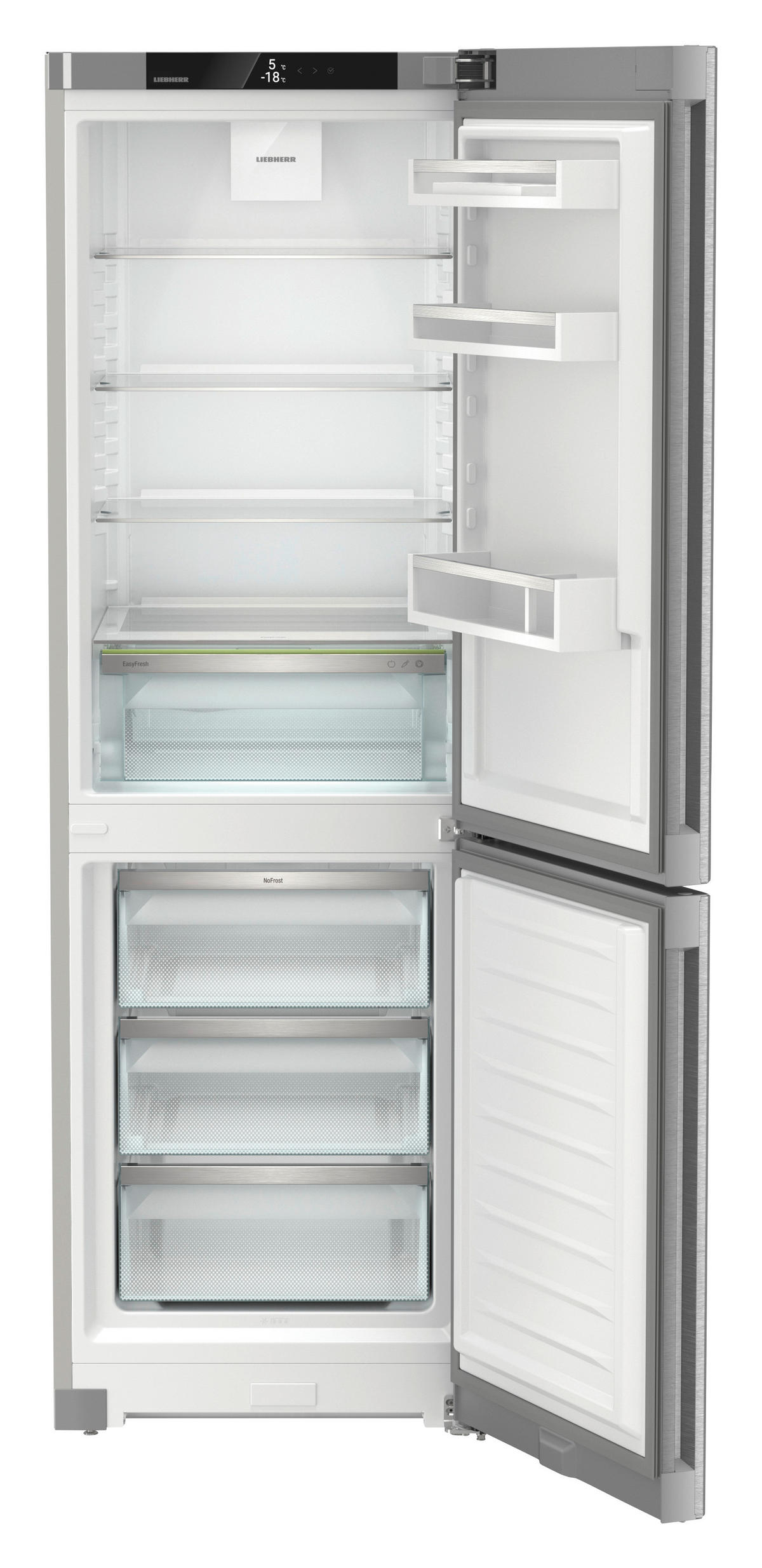 KÜHL-GEFRIER-KOMBINATION 59,7/185,5/67,5 cm CNsdc 5203  - Edelstahlfarben, Basics, Kunststoff/Metall (59,7/185,5/67,5cm) - Liebherr