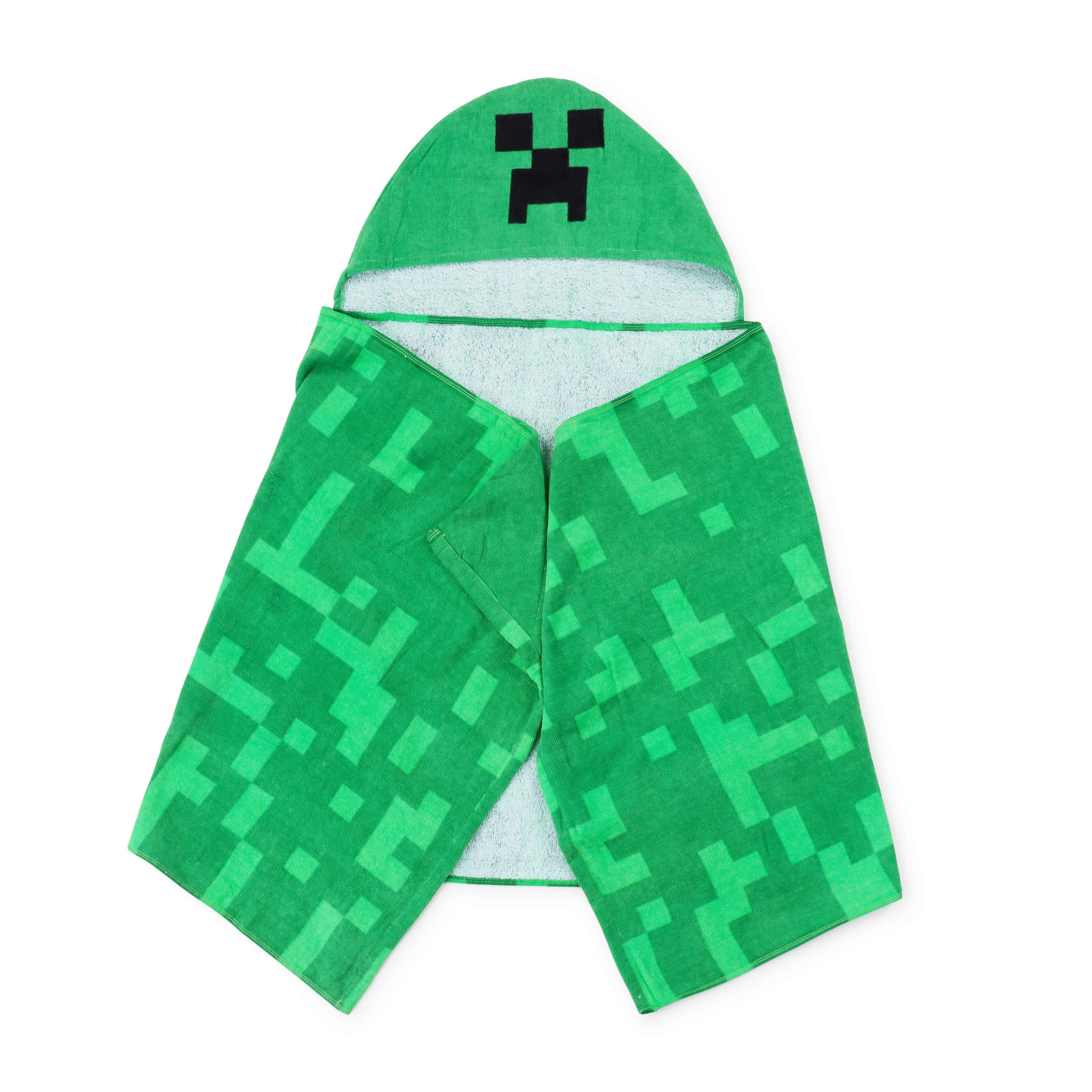 KAPUZENBADETUCH MINECRAFT THE CREEPER 130/56 cm  - Grün, Basics, Textil (130/56cm)