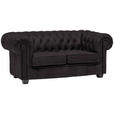 CHESTERFIELD-SOFA Webstoff Anthrazit  - Wengefarben/Anthrazit, LIFESTYLE, Holz/Textil (180/76,5/96cm) - Landscape