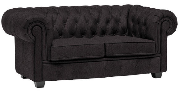 CHESTERFIELD-SOFA Webstoff Anthrazit  - Wengefarben/Anthrazit, LIFESTYLE, Holz/Textil (180/76,5/96cm) - Landscape