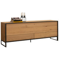 LOWBOARD Eichefarben  202/72/45 cm  - Eichefarben/Anthrazit, Design, Holz/Metall (202/72/45cm) - Schöner Wohnen