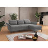 ECKSOFA in Flachgewebe Grau  264/198 cm  - Schwarz/Grau, KONVENTIONELL, Textil/Metall (264/198cm) - Sit & More