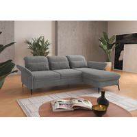 ECKSOFA in Flachgewebe Grau  - Schwarz/Grau, Konventionell, Textil/Metall (264/198cm) - Sit & More