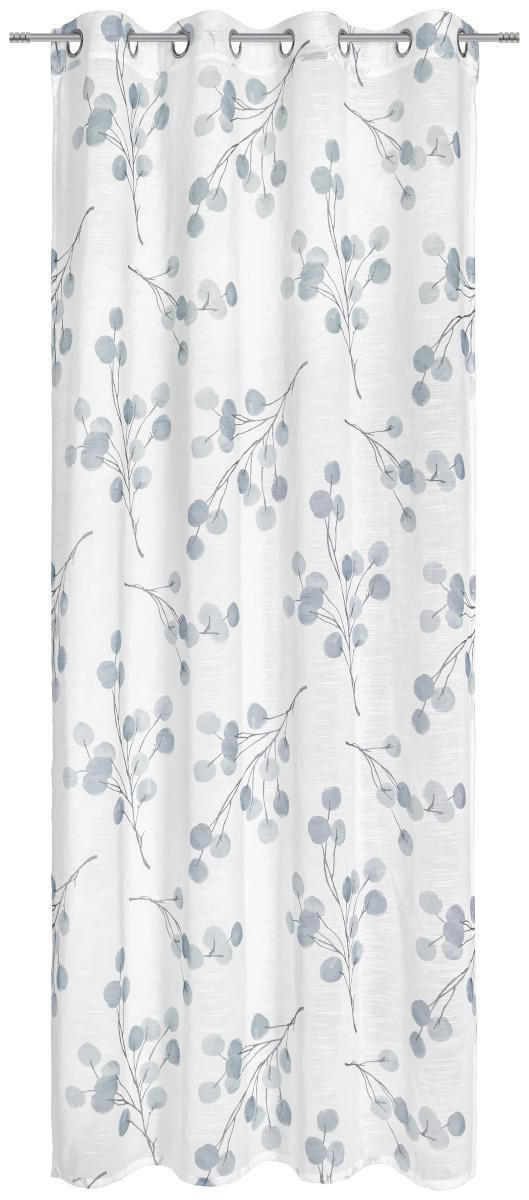 PERDEA CU INELE TIP CAPSĂ semitransparent  - albastru, Konventionell, textil (135/245cm) - Esposa