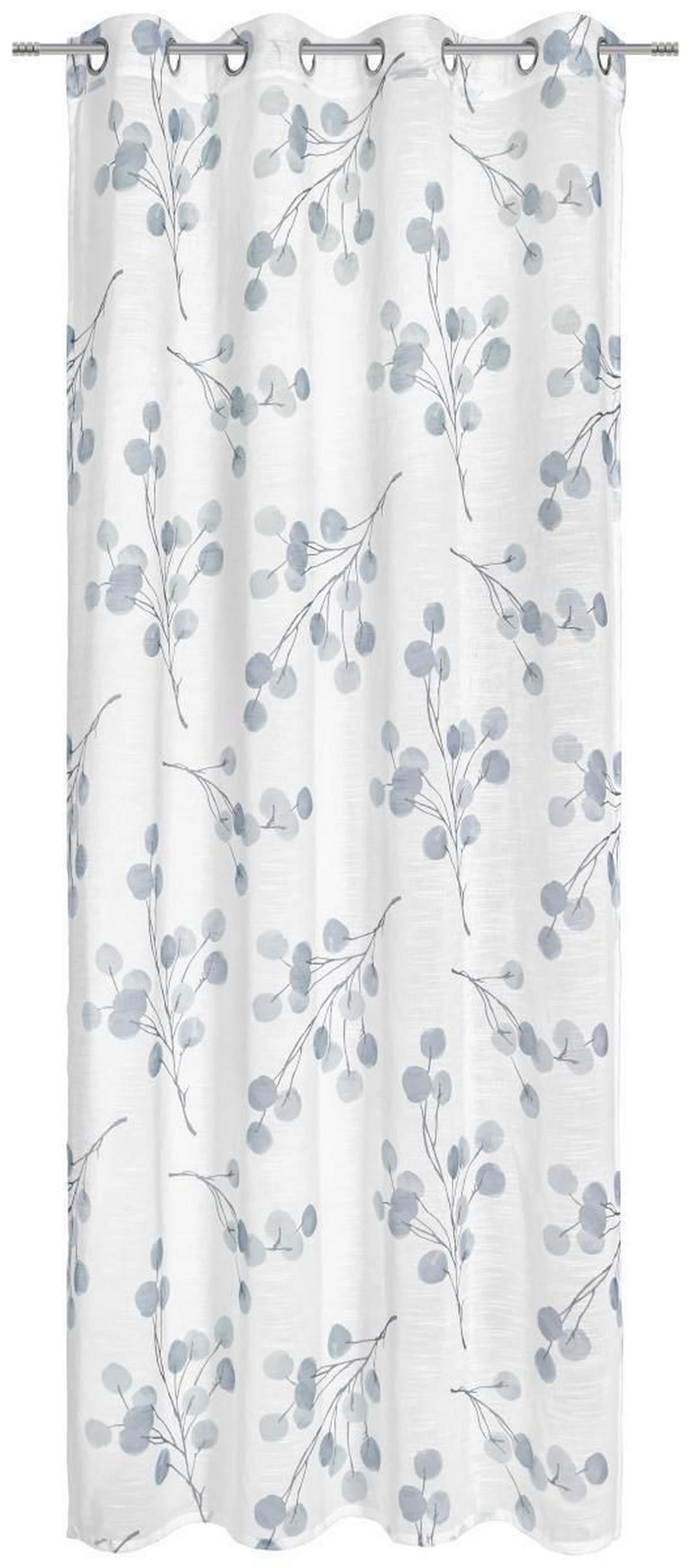PERDEA CU INELE TIP CAPSĂ semitransparent  - albastru, Konventionell, textil (135/245cm) - Esposa