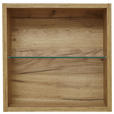 BADEZIMMERREGAL 45/45/18,8 cm  - Eichefarben, Design, Glas/Holzwerkstoff (45/45/18,8cm) - Dieter Knoll