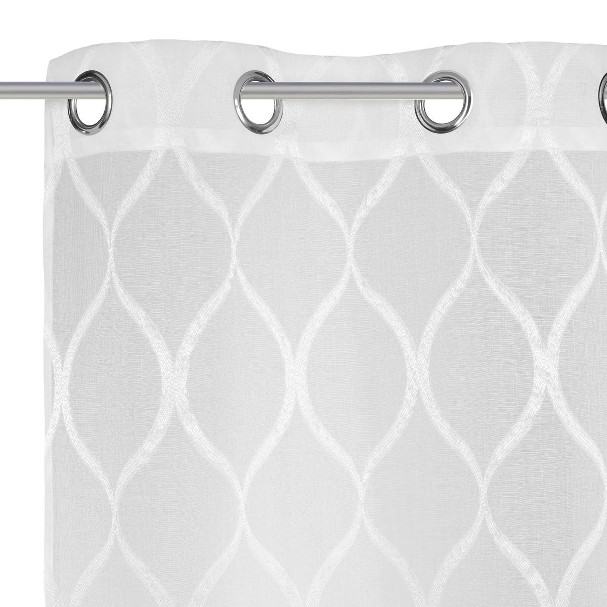 ÖSENSCHAL GAMMA halbtransparent 140/245 cm   - Weiß, Design, Textil (140/245cm) - Esposa
