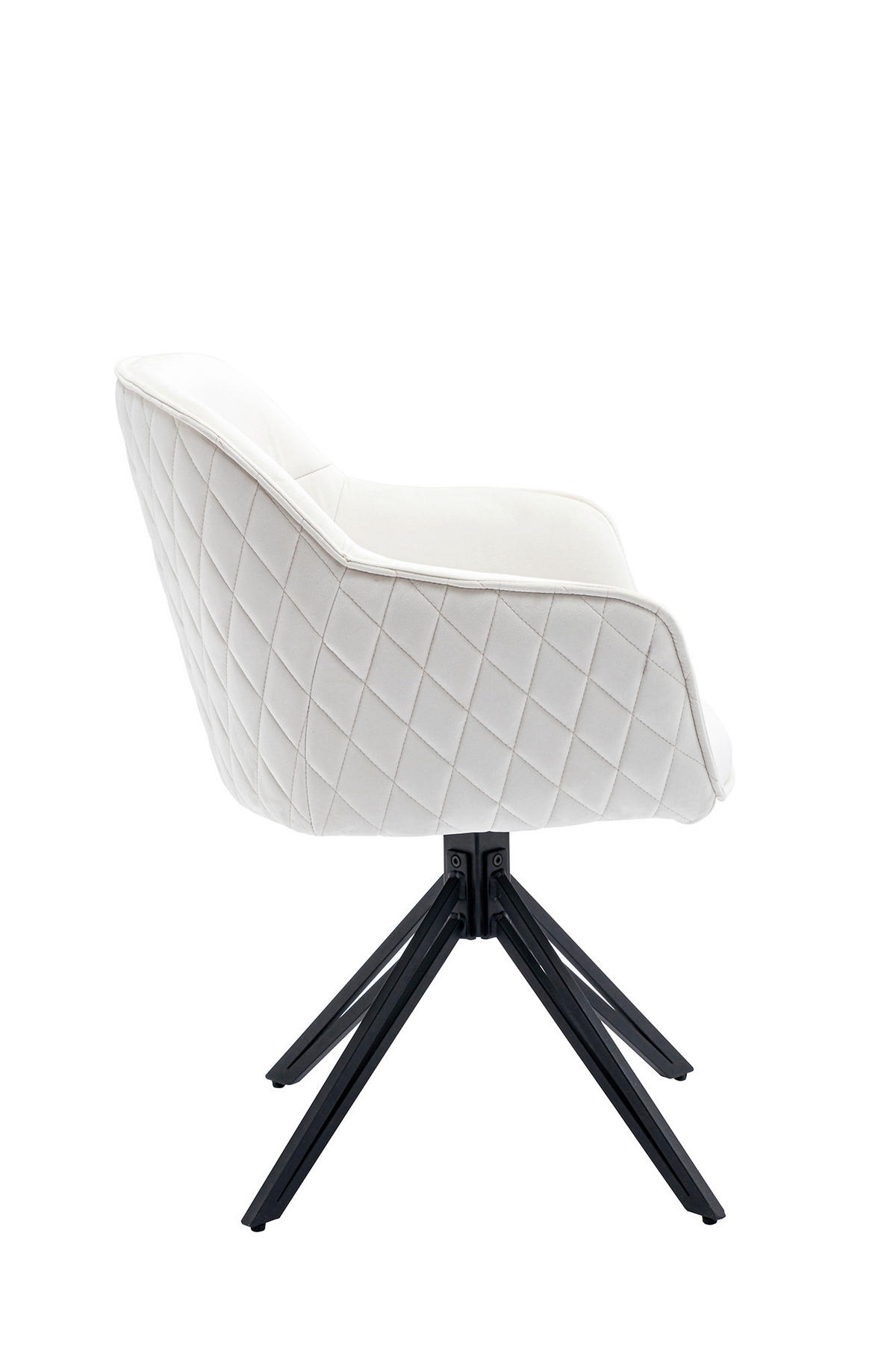DREHSTUHL Samt Beige  - Beige/Schwarz, MODERN, Textil/Metall (59/83/60cm) - Livetastic