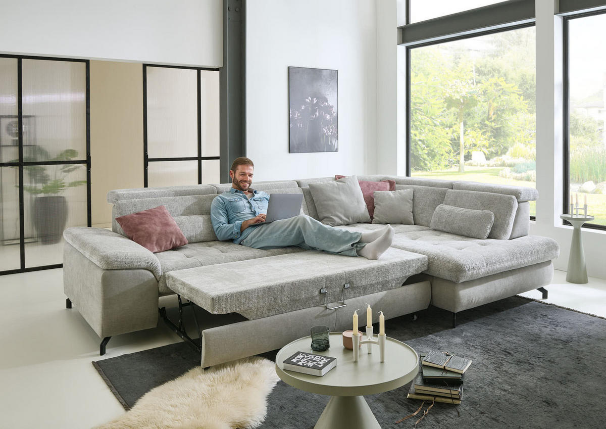 UGAONA GARNITURA siva  - siva/bež, Moderno, tekstil - Beldomo Comfort
