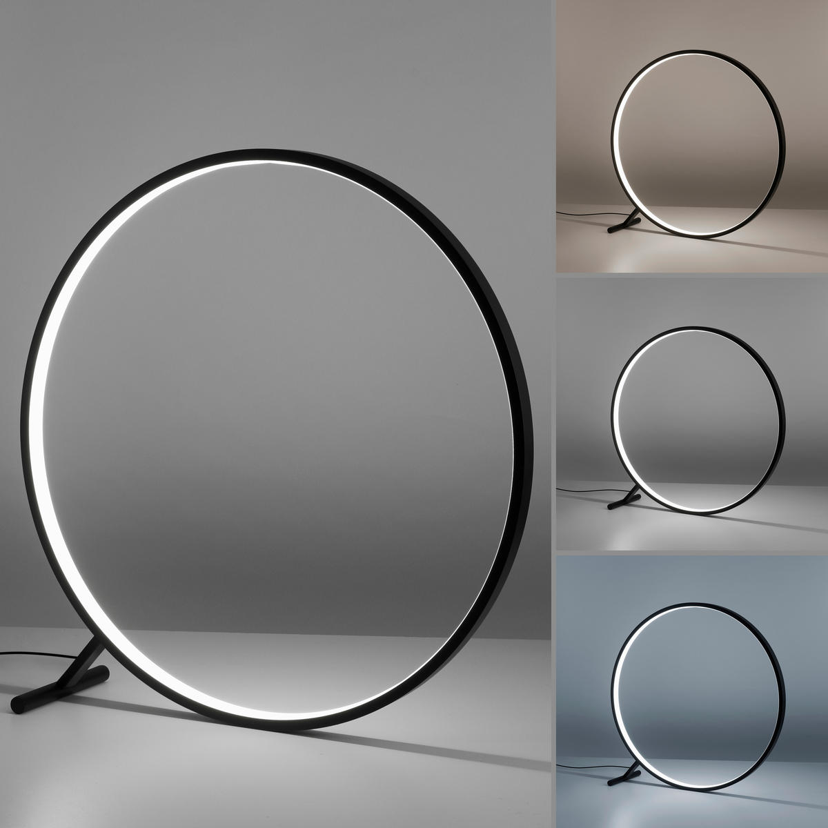 LED-GOLVLAMPA Hula 80/25,7/80 cm    - svart, Design, metall/plast (80/25,7/80cm) - Paul Neuhaus